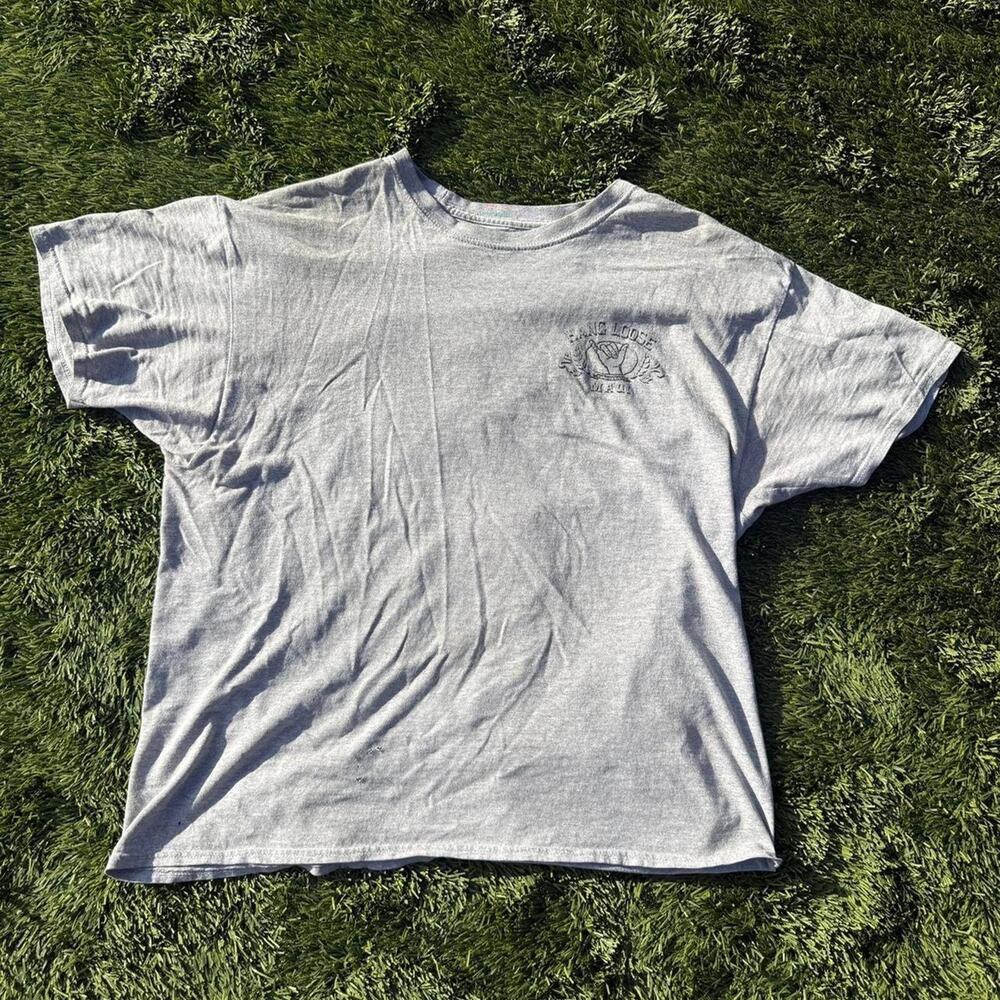 Vintage Tee Shirt Grey Maui Hawaii Hang Loose Shaka Size XL